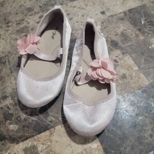 Cat & Jack Pink Dress Shoes with Flower Embellishments